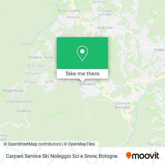 Carpani Service Ski Noleggio Sci e Snow map