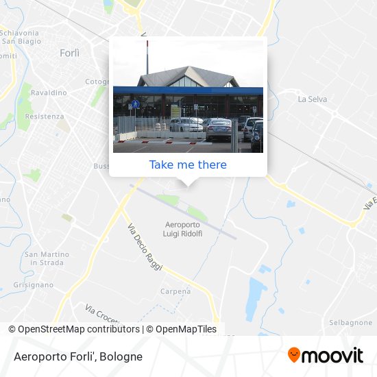 Aeroporto Forli' map