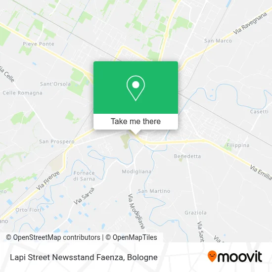 Lapi Street Newsstand Faenza map
