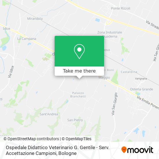 Ospedale Didattico Veterinario G. Gentile - Serv. Accettazione Campioni map