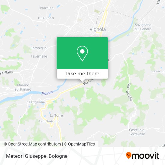 Meteori Giuseppe map