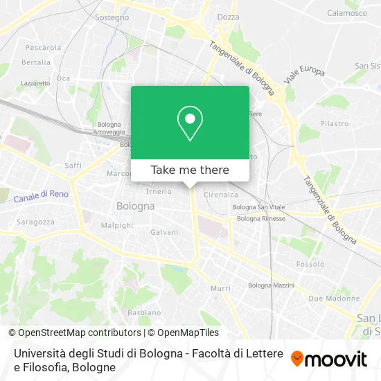 Università degli Studi di Bologna - Facoltà di Lettere e Filosofia map