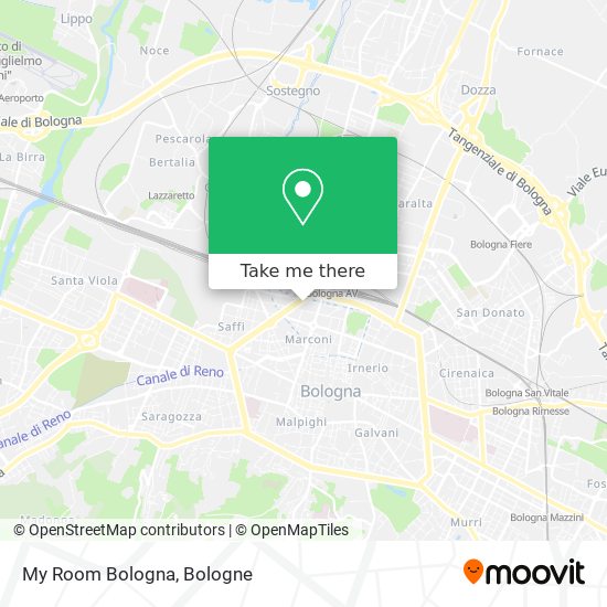 My Room Bologna map