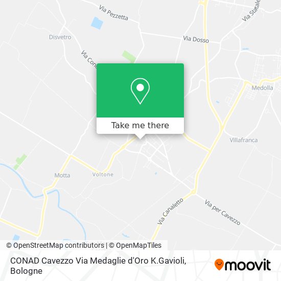 CONAD Cavezzo Via Medaglie d'Oro K.Gavioli map