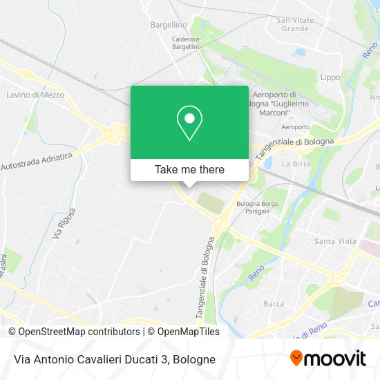 Via Antonio Cavalieri Ducati 3 map