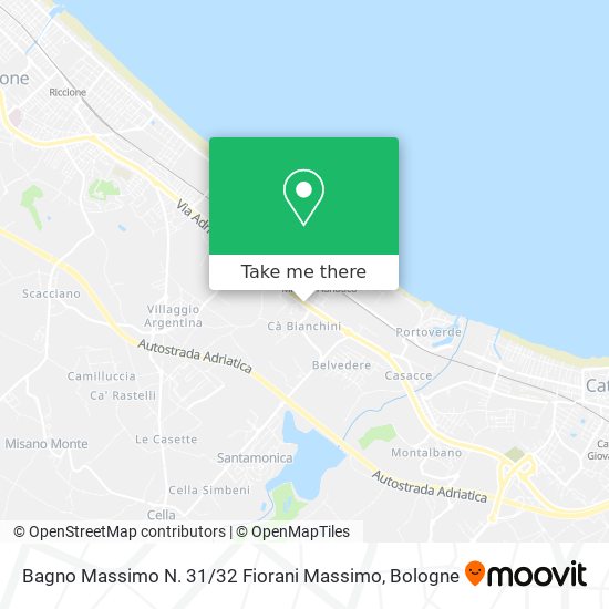 Bagno Massimo N. 31 / 32 Fiorani Massimo map