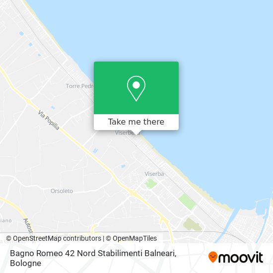 Bagno Romeo 42 Nord Stabilimenti Balneari map
