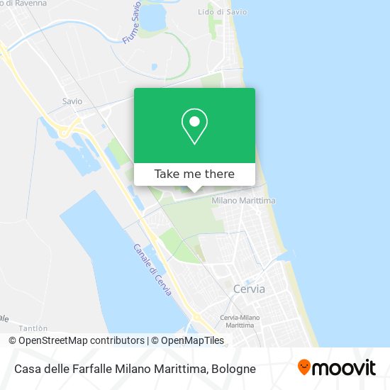 Casa delle Farfalle Milano Marittima map