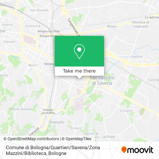 Comune di Bologna / Quartieri / Savena / Zona Mazzini / Biblioteca map