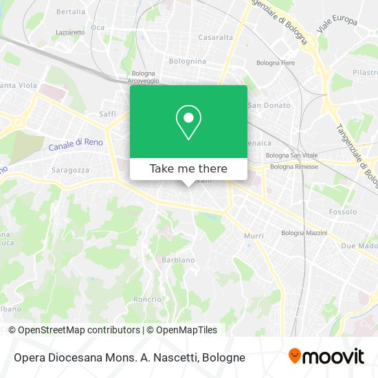 Opera Diocesana Mons. A. Nascetti map