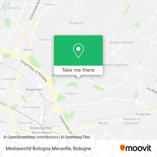 Mediaworld Bologna Meraville map