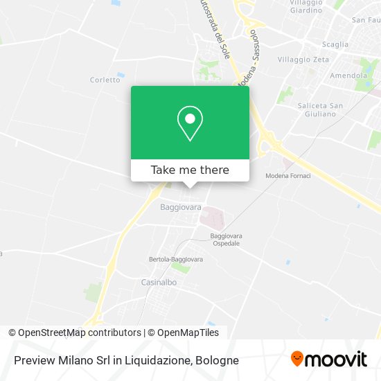 Preview Milano Srl in Liquidazione map