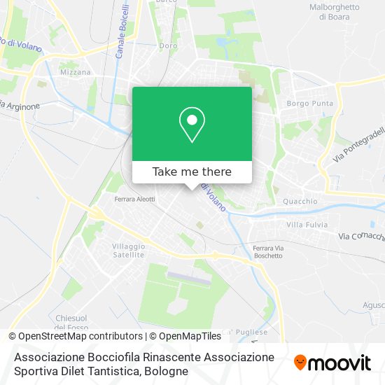 Associazione Bocciofila Rinascente Associazione Sportiva Dilet Tantistica map