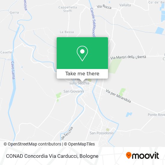 CONAD Concordia Via Carducci map