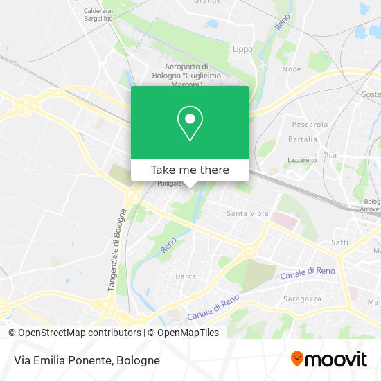 Via Emilia Ponente map