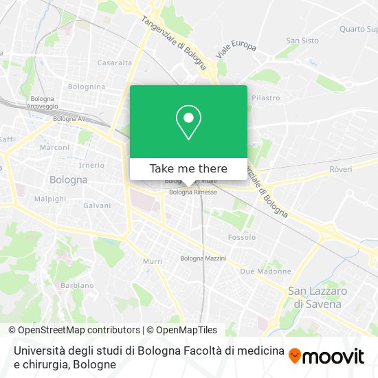 Università degli studi di Bologna Facoltà di medicina e chirurgia map