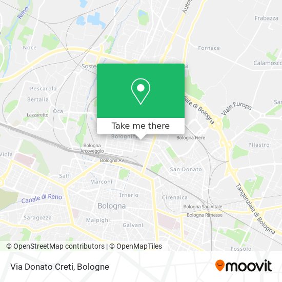 Via Donato Creti map