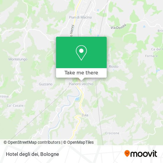 Hotel degli dei map