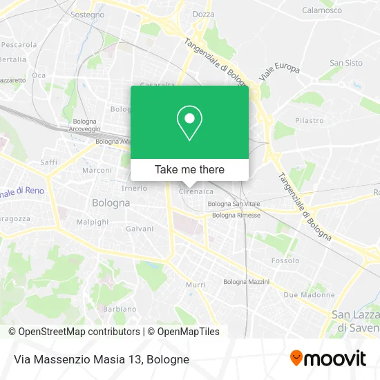 Via Massenzio Masia 13 map