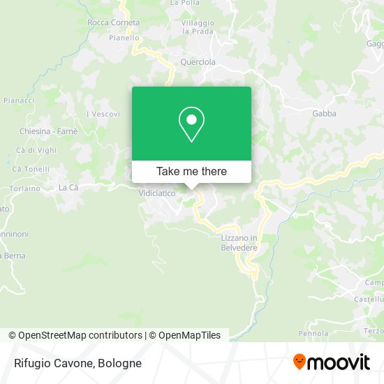 Rifugio Cavone map