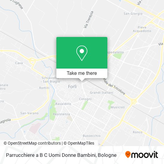 Parrucchiere a B C Uomi Donne Bambini map