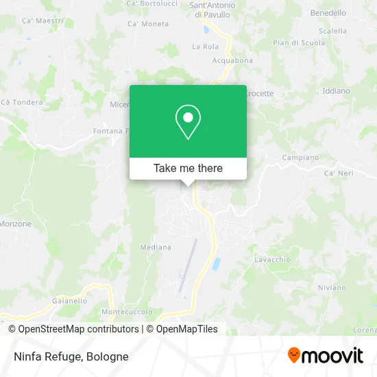 Ninfa Refuge map