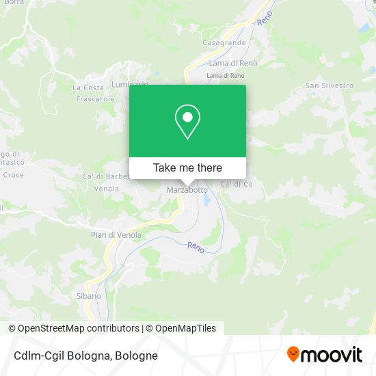 Cdlm-Cgil Bologna map