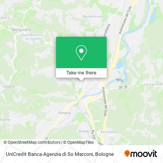UniCredit Banca-Agenzia di So Marconi map