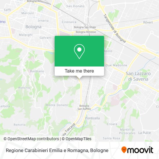 Regione Carabinieri Emilia e Romagna map