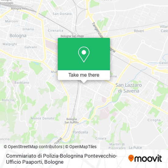 Commiariato di Polizia-Bolognina Pontevecchio-Ufficio Paaporti map