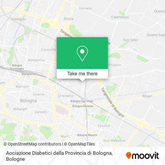 Aociazione Diabetici della Provincia di Bologna map