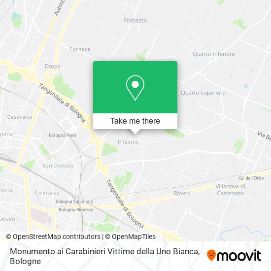 Monumento ai Carabinieri Vittime della Uno Bianca map