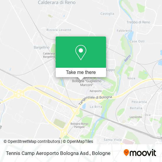 Tennis Camp Aeroporto Bologna Asd. map