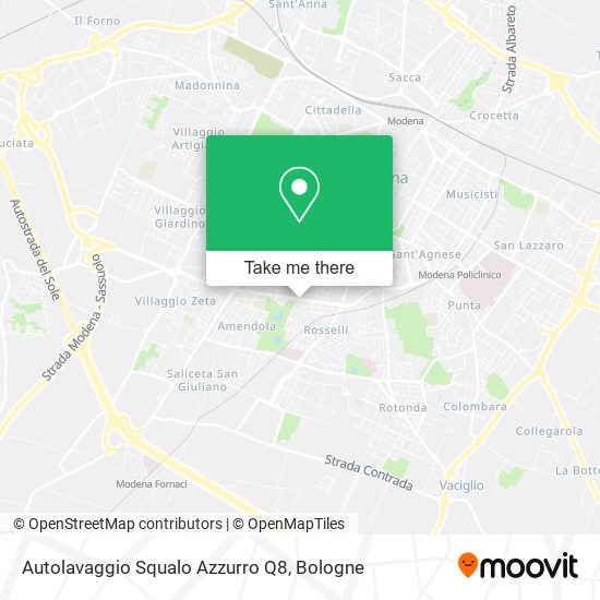 Autolavaggio Squalo Azzurro Q8 map