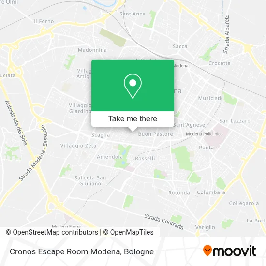 Cronos Escape Room Modena map