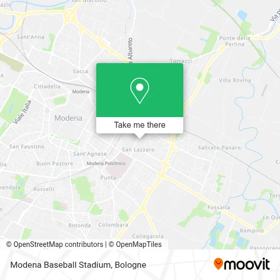 Modena Baseball Stadium map