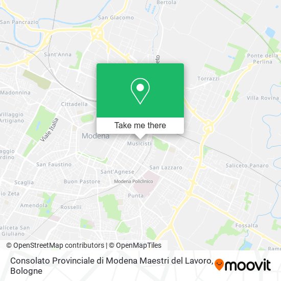 Consolato Provinciale di Modena Maestri del Lavoro map