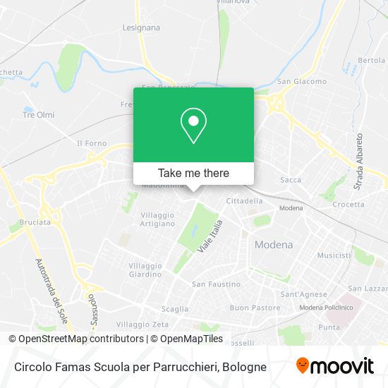 Circolo Famas Scuola per Parrucchieri map