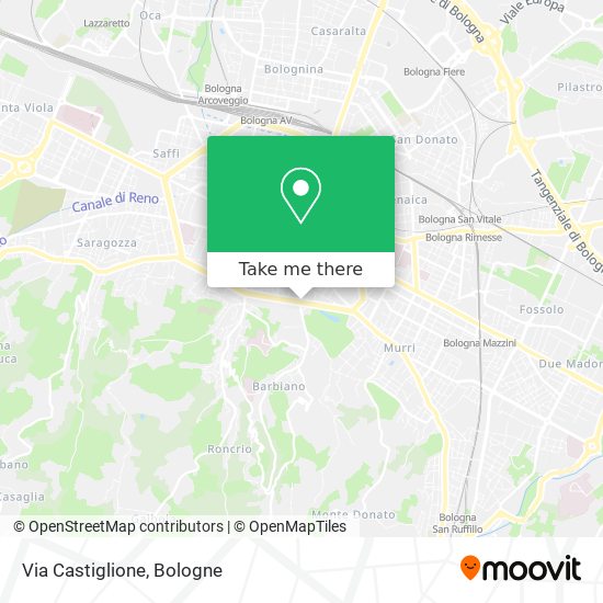 Via Castiglione map