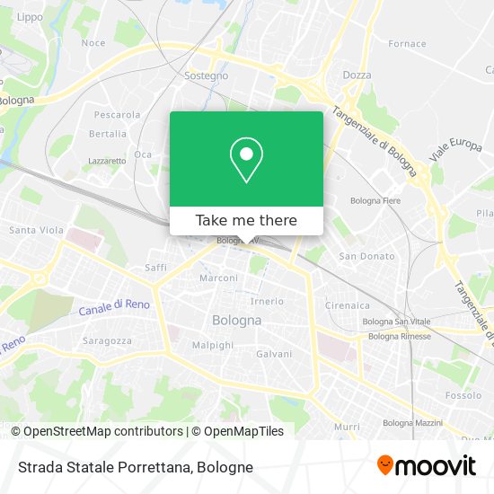 Strada Statale Porrettana map
