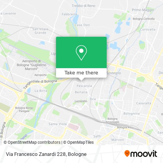 Via Francesco Zanardi 228 map
