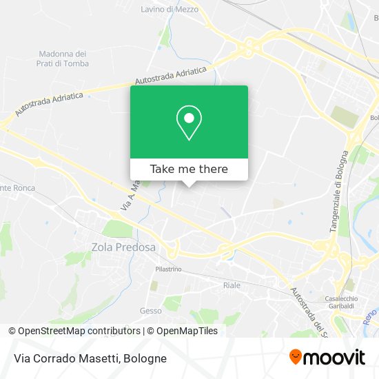 Via Corrado Masetti map