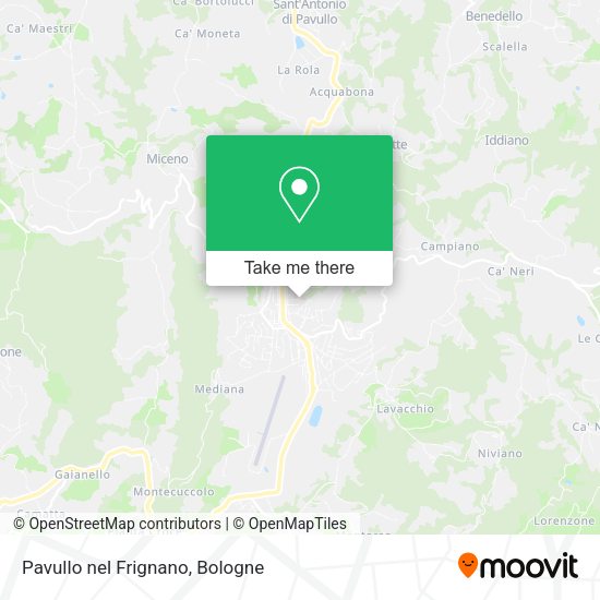 Pavullo nel Frignano map