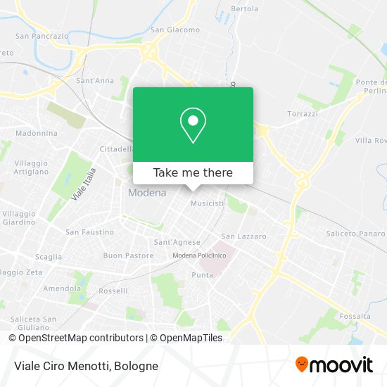 How to get to Viale Ciro Menotti in Modena by Bus or Train