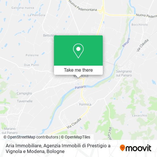 Aria Immobiliare, Agenzia Immobili di Prestigio a Vignola e Modena map