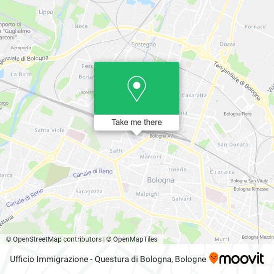 Ufficio Immigrazione - Questura di Bologna map