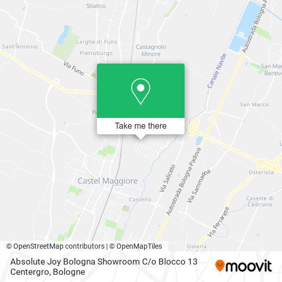 Absolute Joy Bologna Showroom C / o Blocco 13 Centergro map