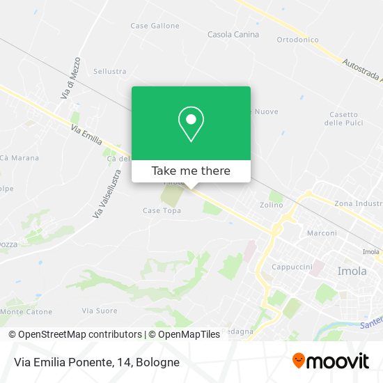 Via Emilia Ponente, 14 map