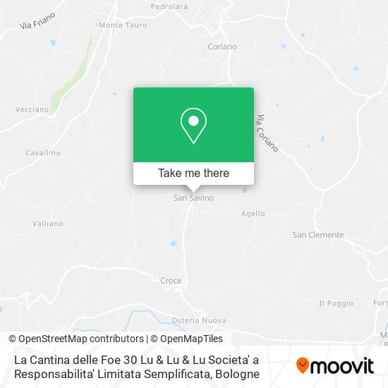 La Cantina delle Foe 30 Lu & Lu & Lu Societa' a Responsabilita' Limitata Semplificata map