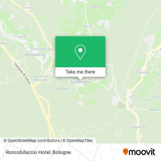 Roncobilaccio Hotel map